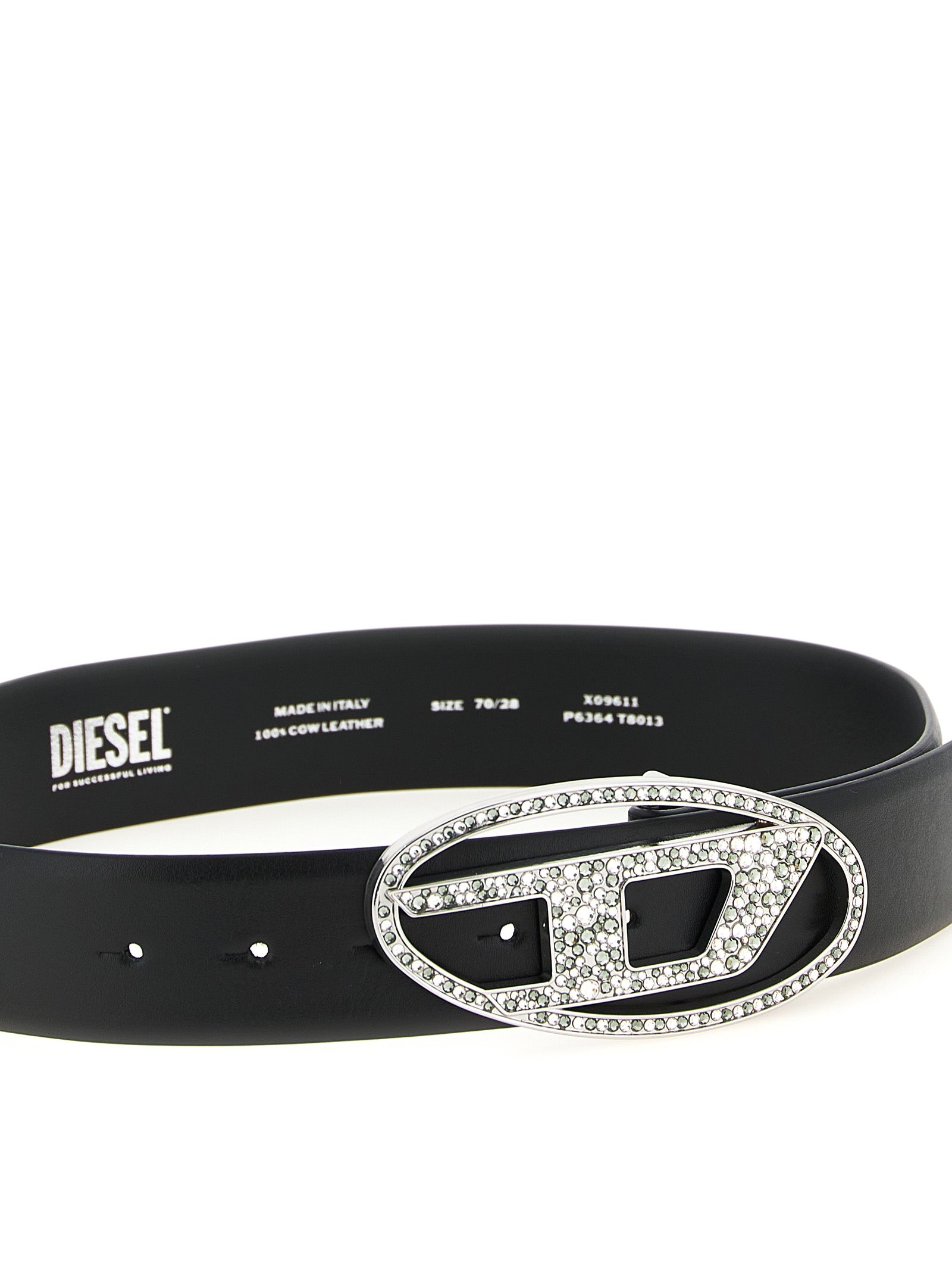 Diesel Black Leather Regular Belt - view 2