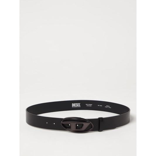 Diesel Black Leather Regular Belt - YSONA
