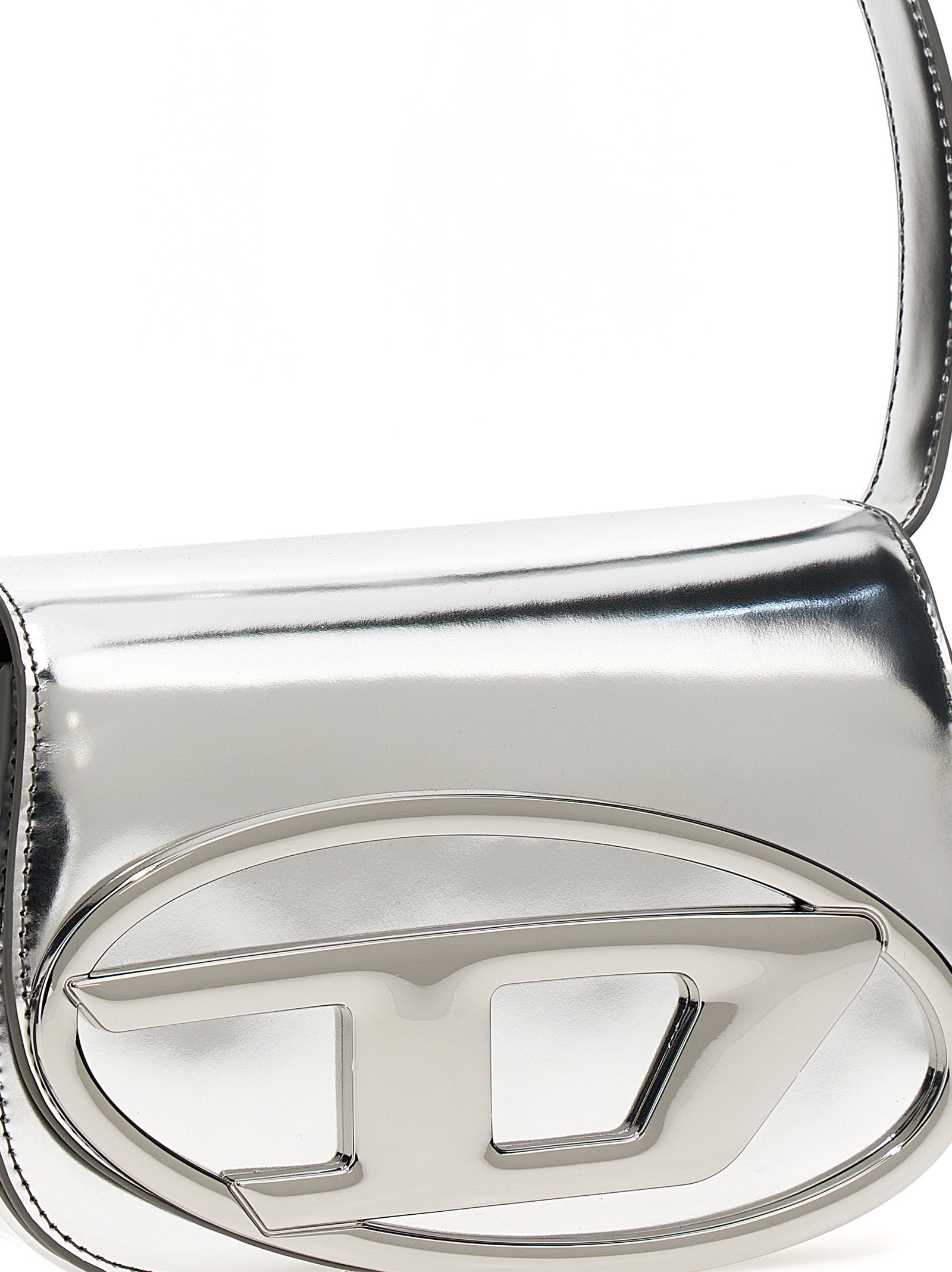 Diesel Silver Cowhide Shoulder Bag - view 3