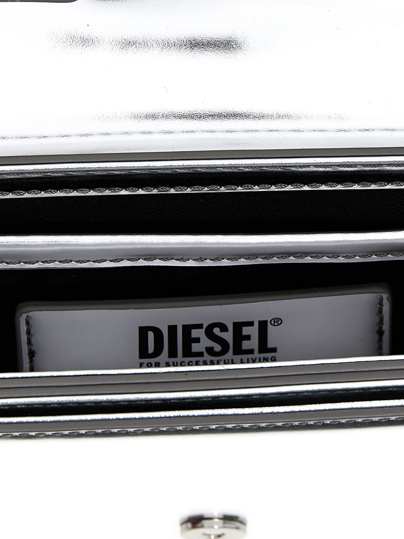 Diesel Silver Cowhide Shoulder Bag - view 4