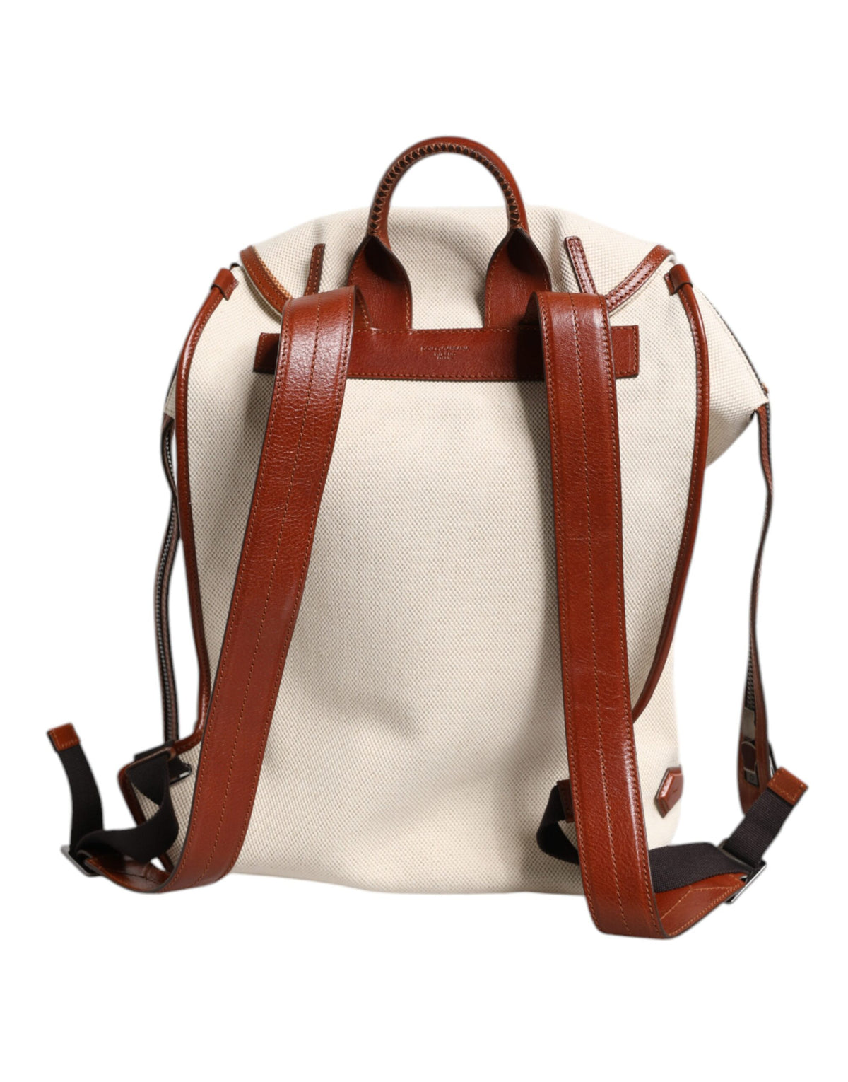 Dolce & Gabbana Beige Brown Canvas Leather EDGE Travel Men Back Pack Bag - view 5
