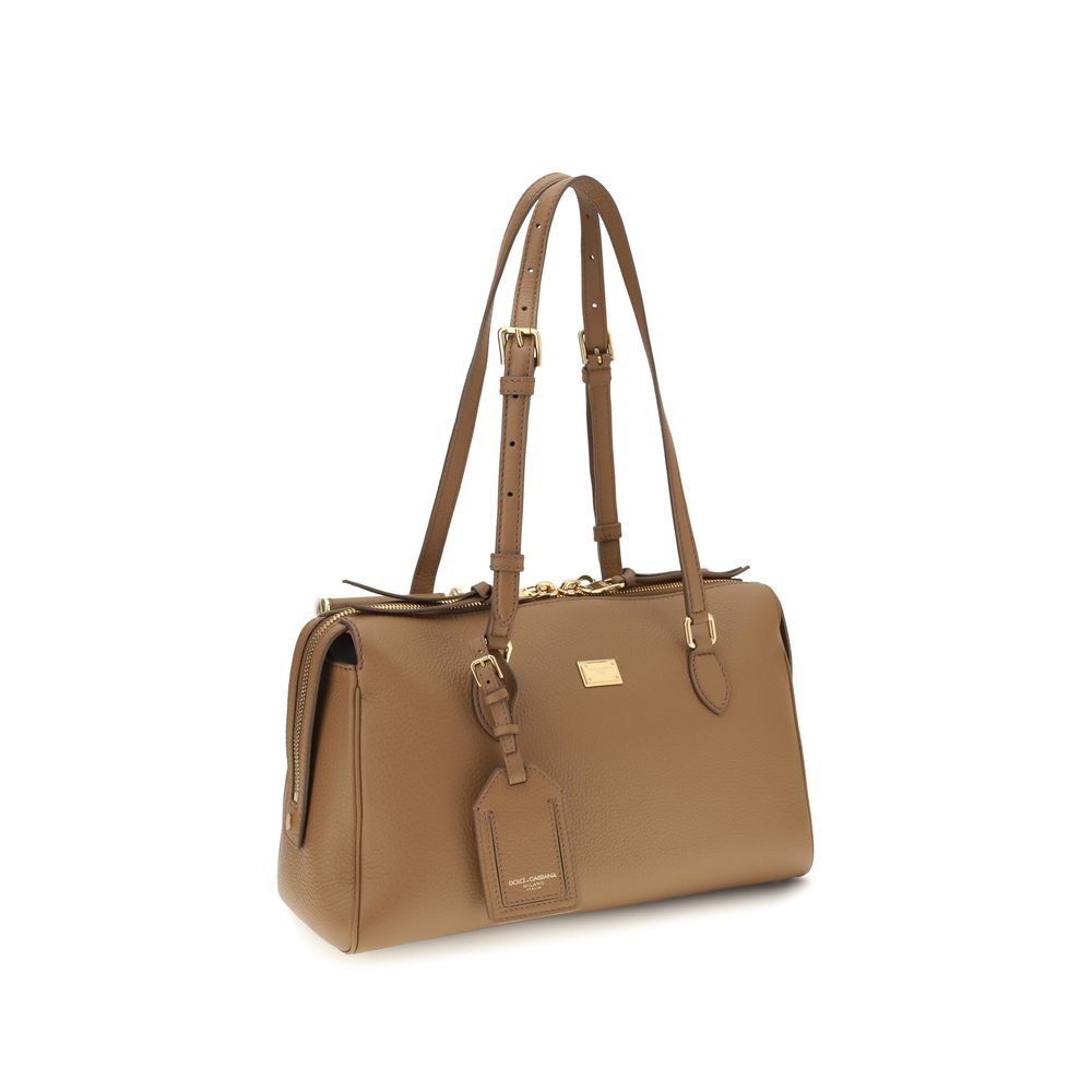 Dolce & Gabbana Beige Calf Leather Bos Taurus Shoulder Bag - view 2
