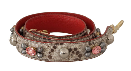 Dolce & Gabbana Beige Exotic Leather Studded Shoulder Strap - YSONA