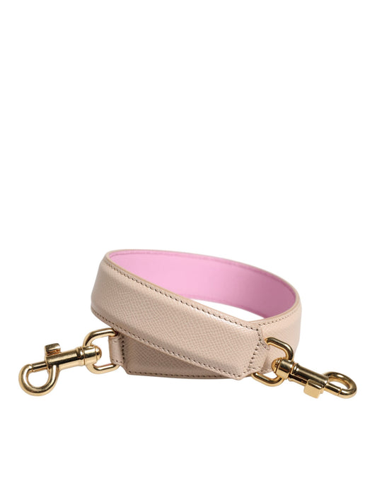 Dolce & Gabbana Beige Pink Leather Handbag Accessory Shoulder Strap - YSONA