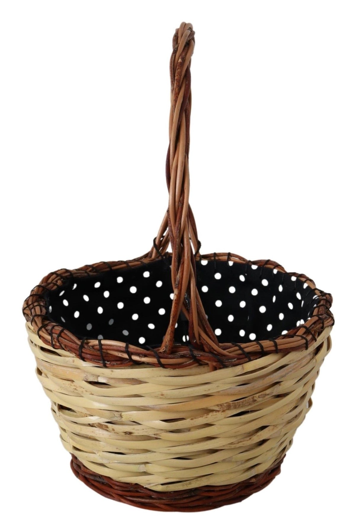 Dolce & Gabbana Beige Wood Wicker Rattan Basket Tote Bag - view 2