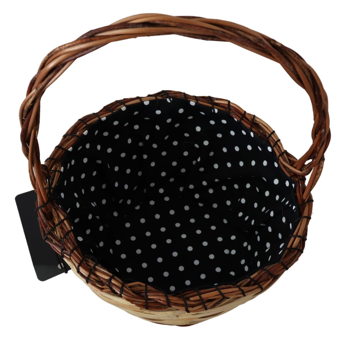Dolce & Gabbana Beige Wood Wicker Rattan Basket Tote Bag - view 3
