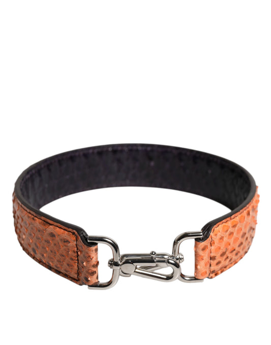 Dolce & Gabbana Black Beige Exotic Leather Bag Shoulder Strap - YSONA