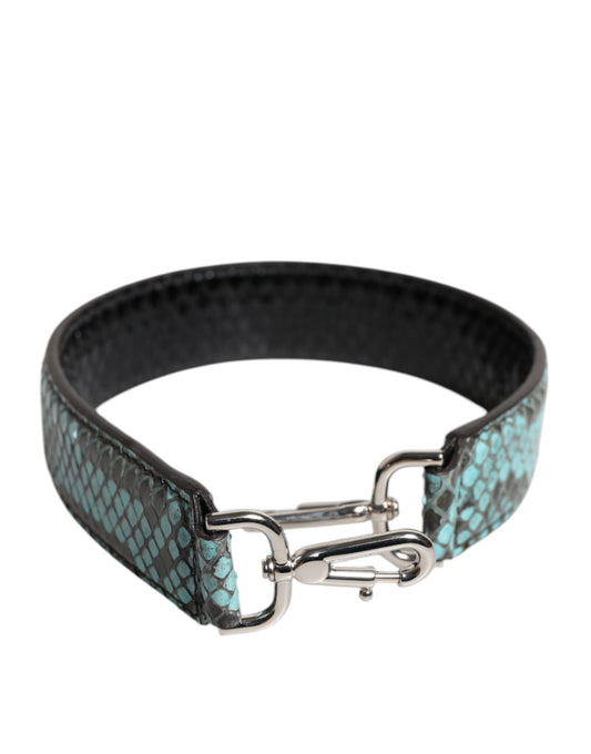 Dolce & Gabbana Black Blue Exotic Leather Bag Shoulder Strap - YSONA