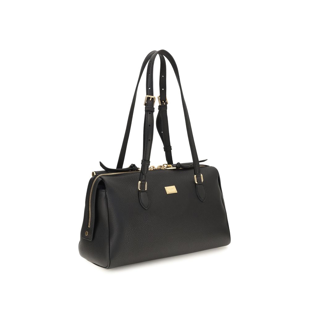 Dolce & Gabbana Black Calf Leather Bos Taurus Shoulder Bag - view 2