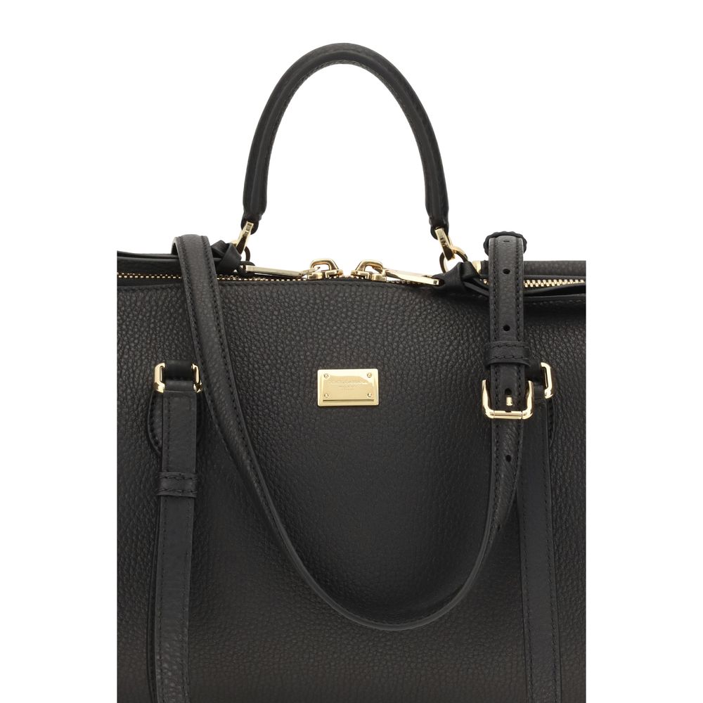 Dolce & Gabbana Black Calf Leather Bos Taurus Shoulder Bag - view 4