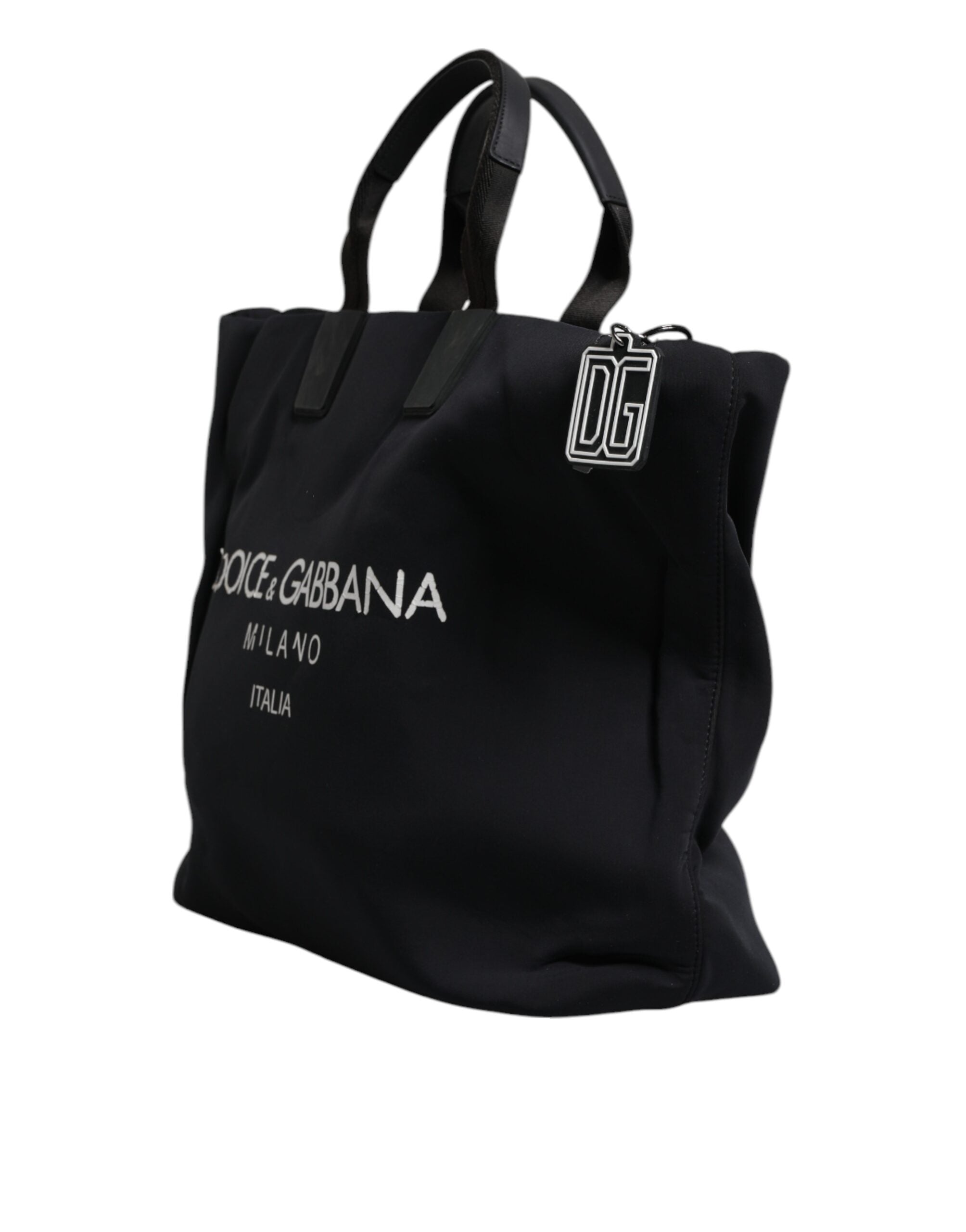 Dolce & Gabbana Black Canvas DG Logo Women Shopping Hand Tote Bag - view 4