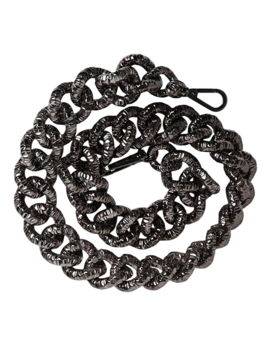 Dolce & Gabbana Black Chain Logo Engraved Bag Shoulder Strap - YSONA