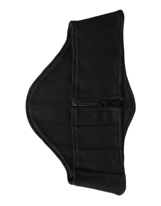 Dolce & Gabbana Black Cotton Waist Tuxedo Belt Cummerbund - YSONA