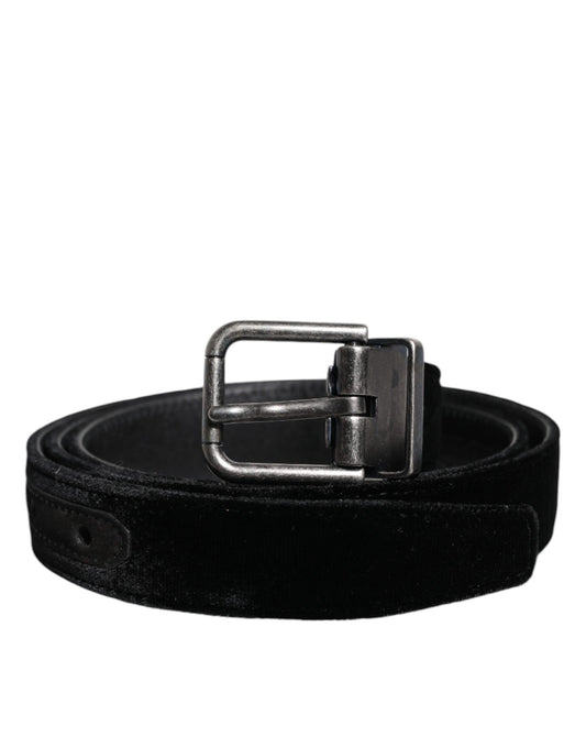 Dolce & Gabbana Black Leather Metal Buckle Classic Belt - YSONA