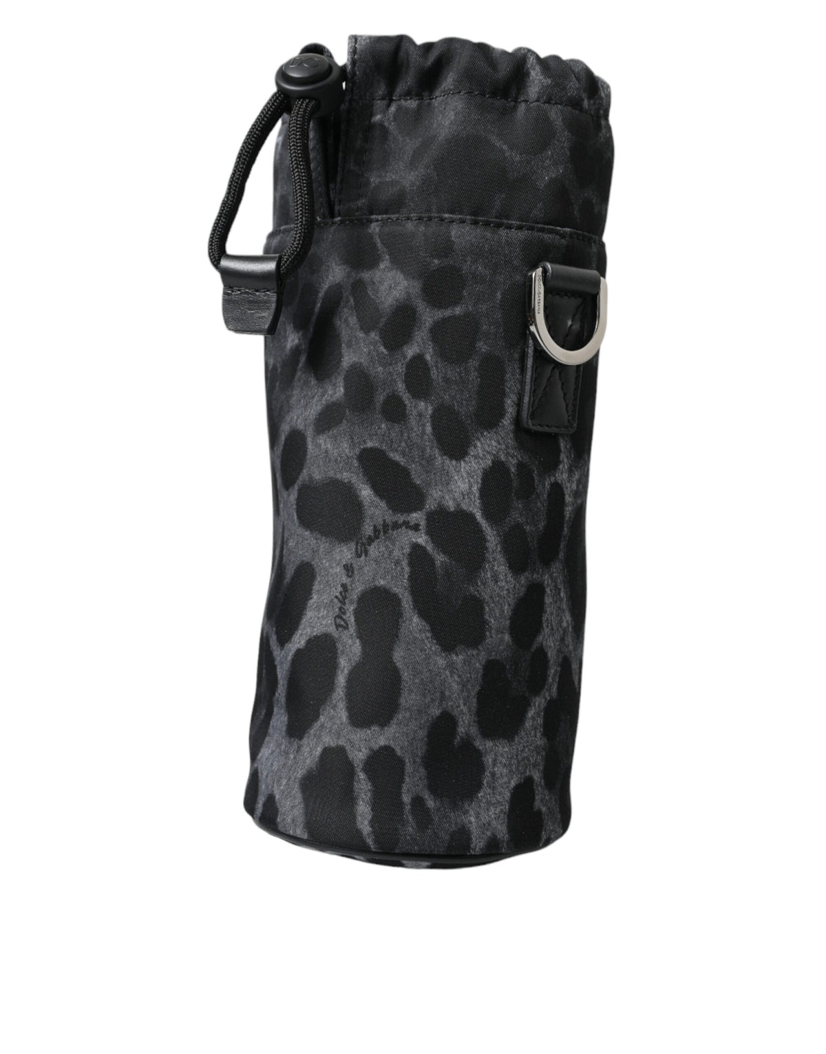 Dolce & Gabbana Black Leopard Round Slim Tote Bottle Cage Bag - YSONA