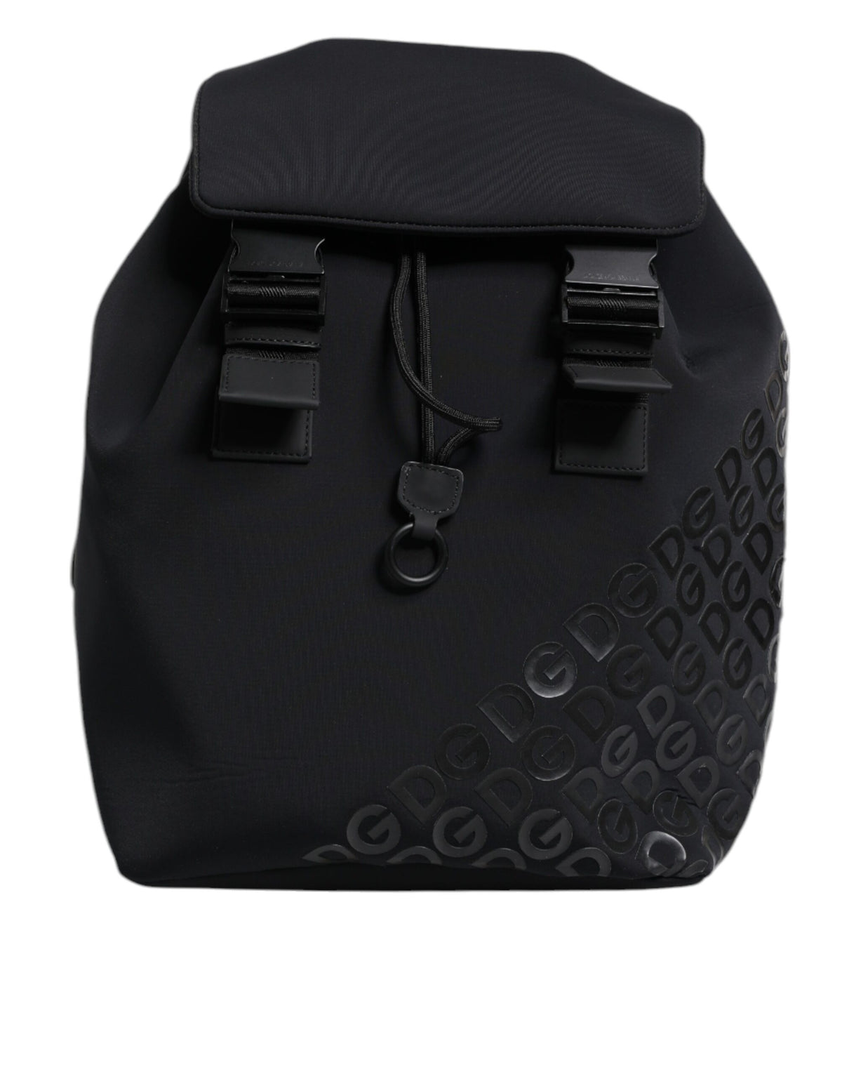 Dolce & Gabbana Black Neoprene Nylon DG Logo School Backpack Bag - YSONA