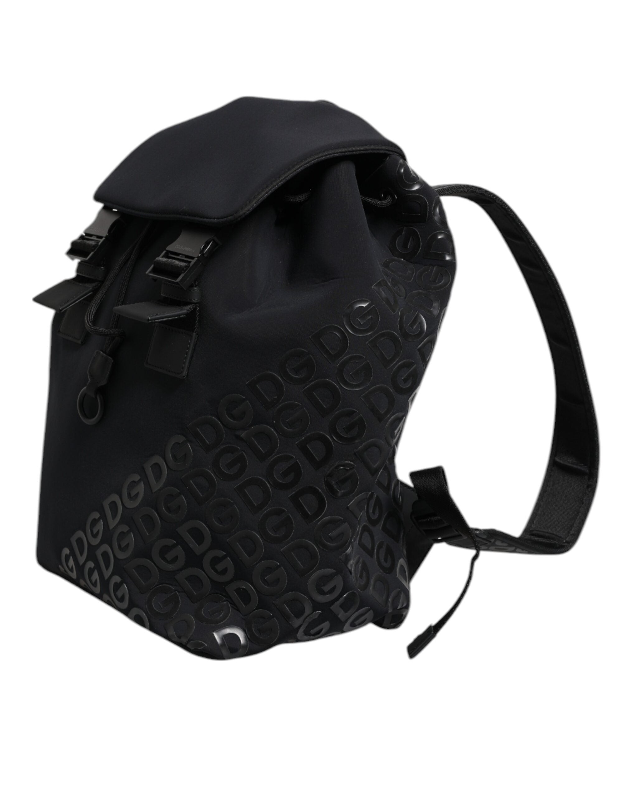 Dolce & Gabbana Black Neoprene Nylon DG Logo School Backpack Bag - view 3