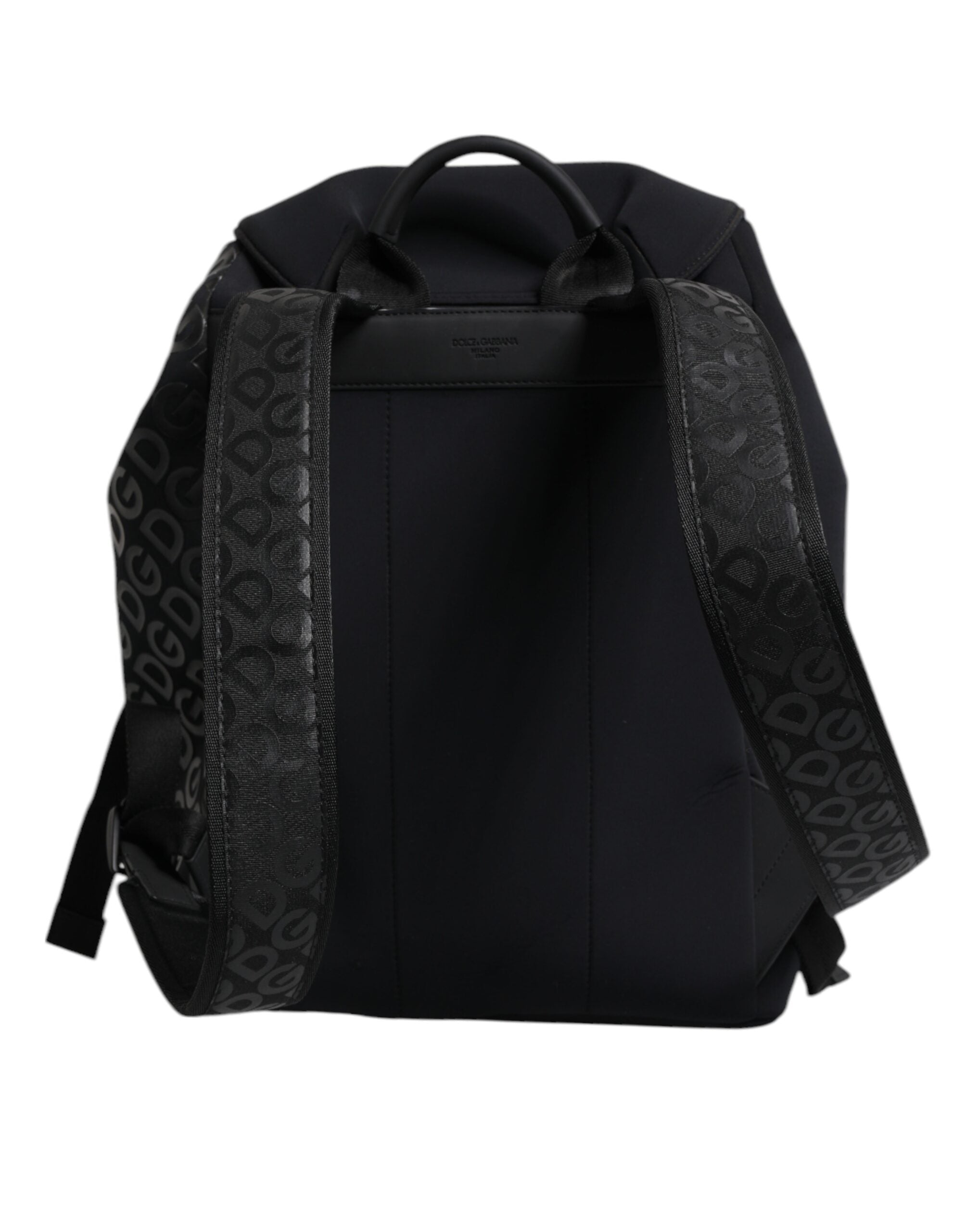 Dolce & Gabbana Black Neoprene Nylon DG Logo School Backpack Bag - view 4