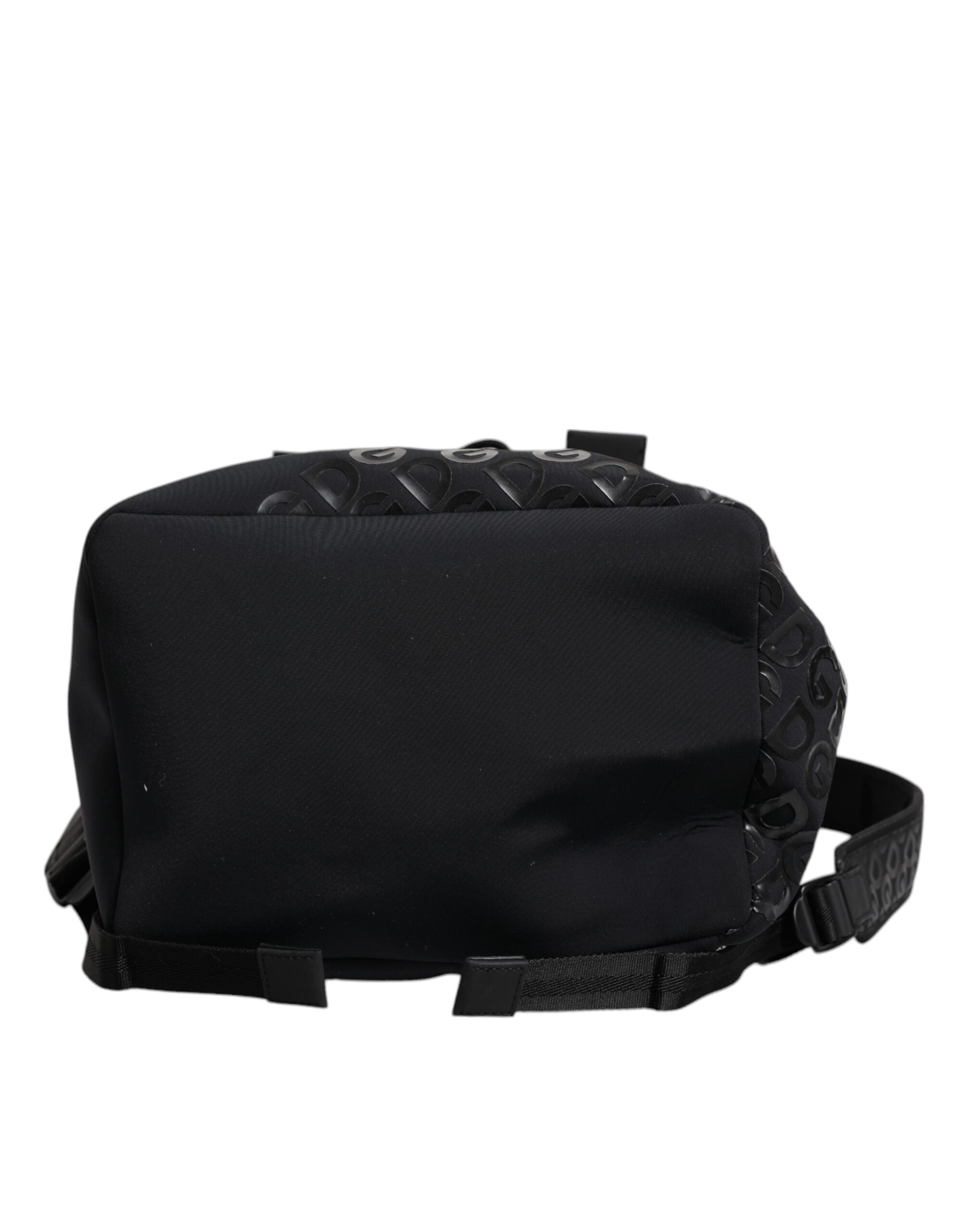 Dolce & Gabbana Black Neoprene Nylon DG Logo School Backpack Bag - view 5