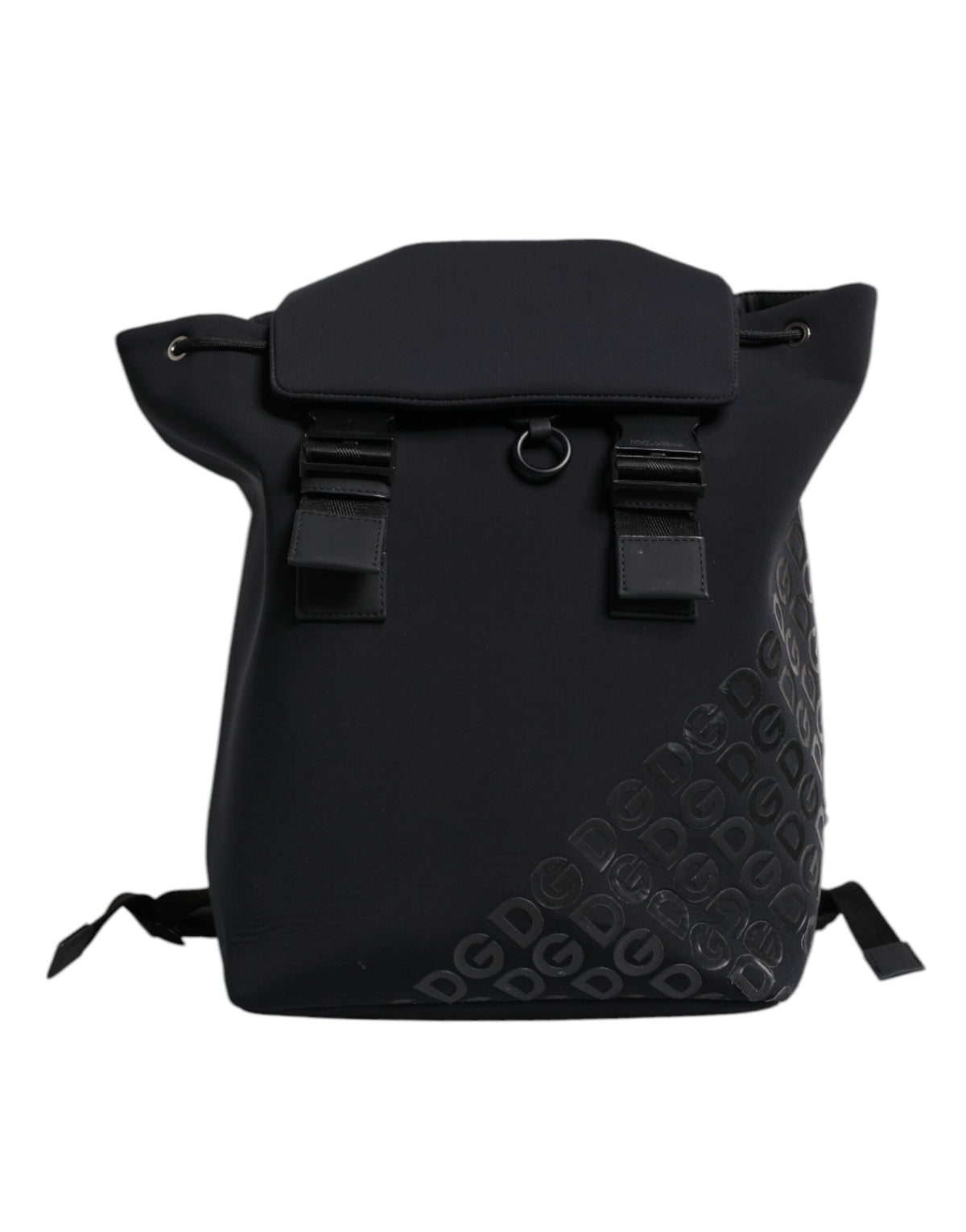 Dolce & Gabbana Black Neoprene Nylon DG Logo School Backpack Bag - view 2