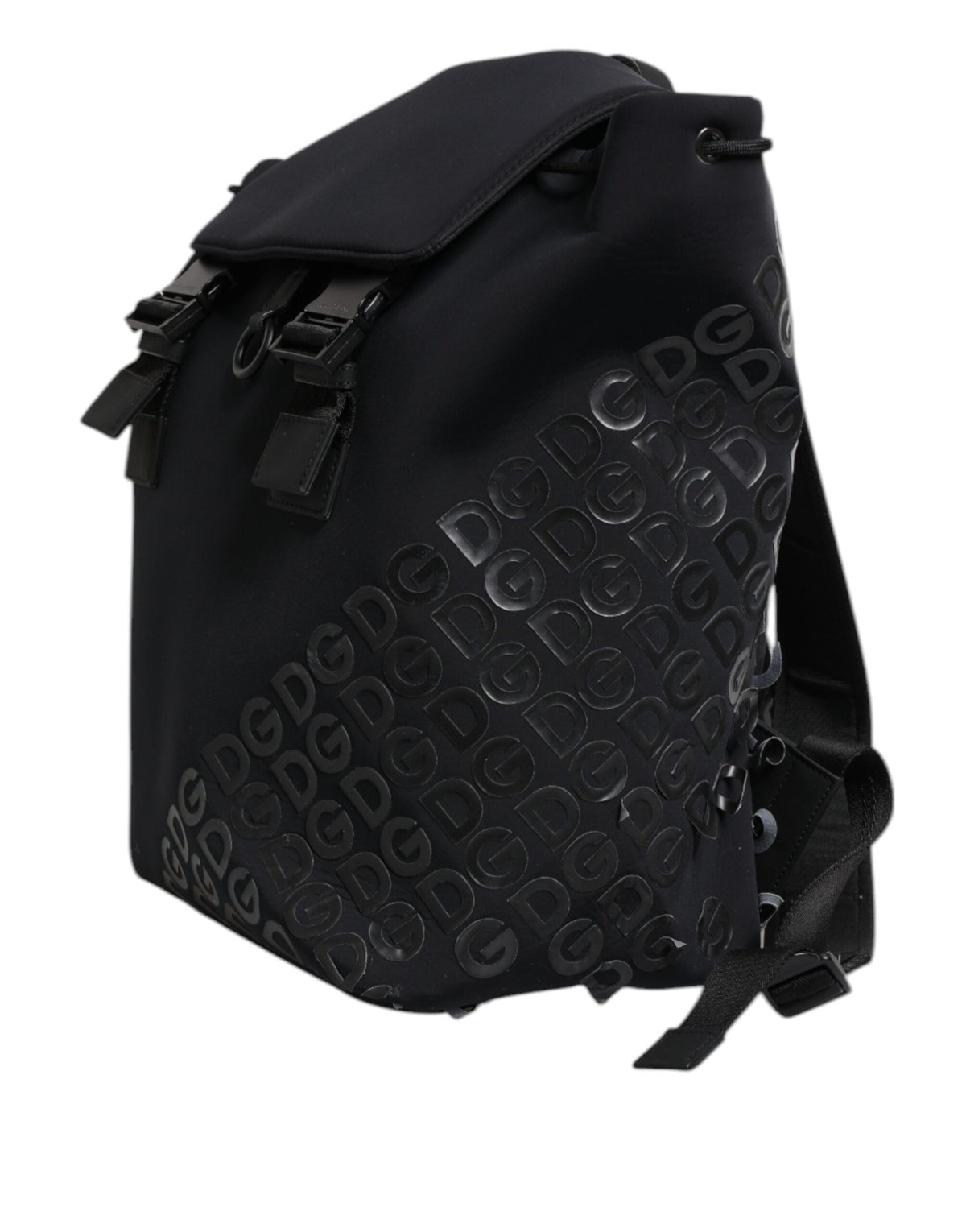 Dolce & Gabbana Black Neoprene Nylon DG Logo School Backpack Bag - view 3