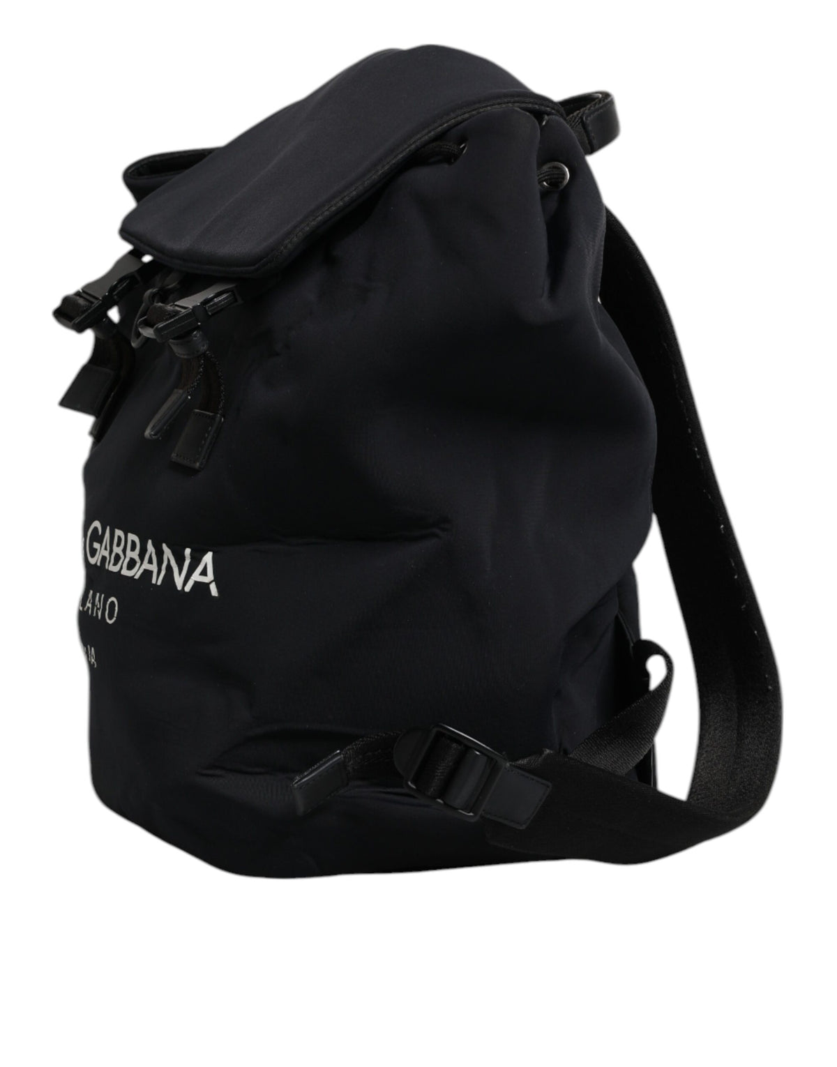 Dolce & Gabbana Black Neoprene Nylon DG Logo School Backpack Bag - view 3