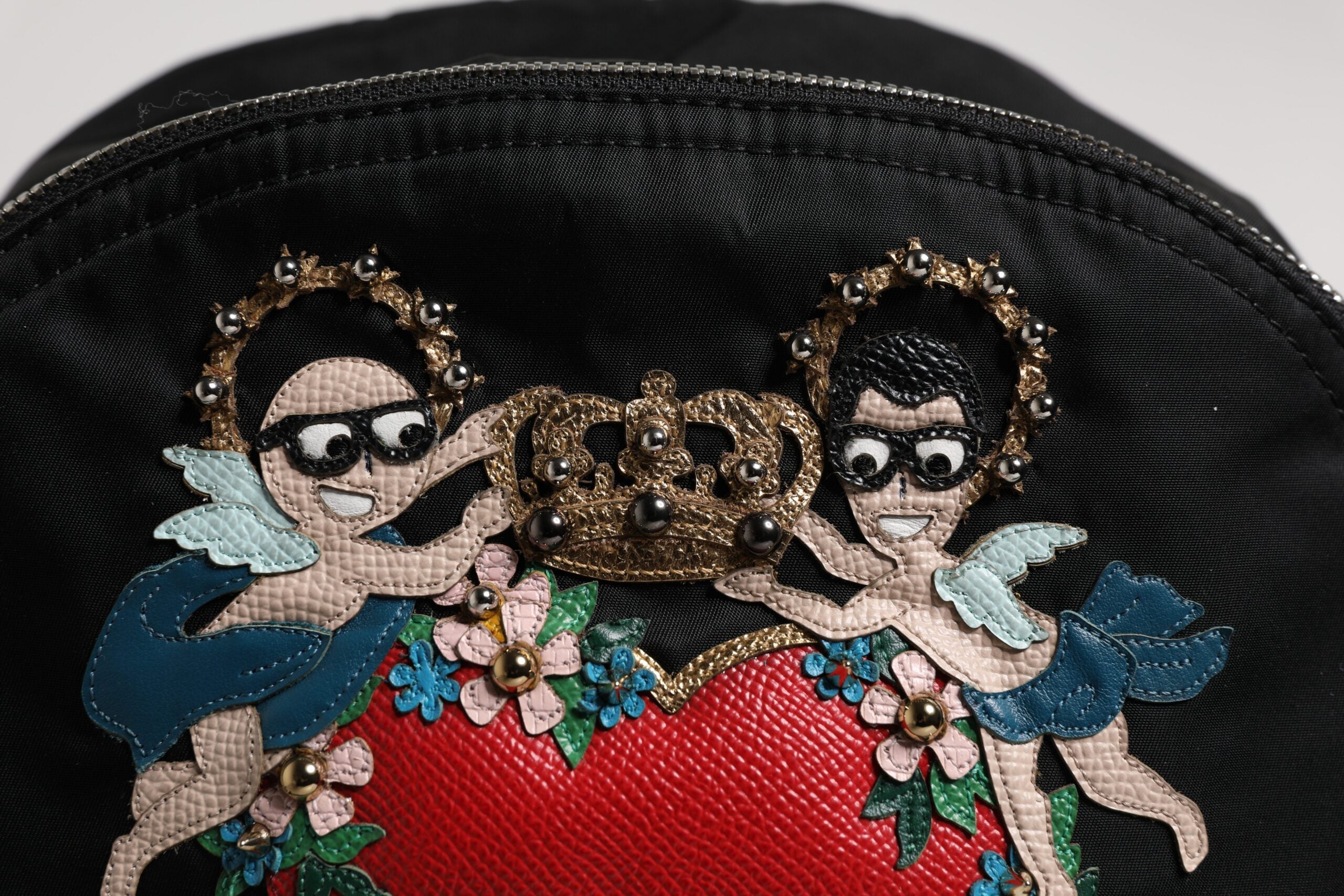 Dolce & Gabbana Black Nylon #DGFAMILY Embellished Backpack VULCANO Bag - view 4