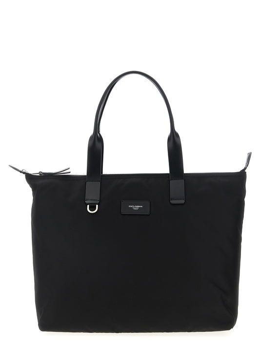Dolce & Gabbana Black Polyamide Tote Bag