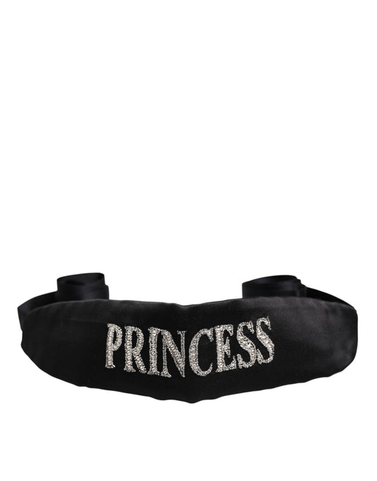 Dolce & Gabbana Black Princess Fantasy Braided Waist Belt - YSONA
