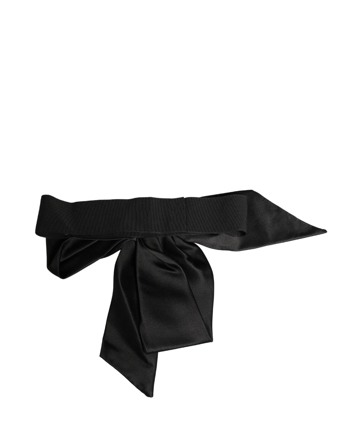 Dolce & Gabbana Black Silk Satin Sash Wide Waist Women Belt - view 2