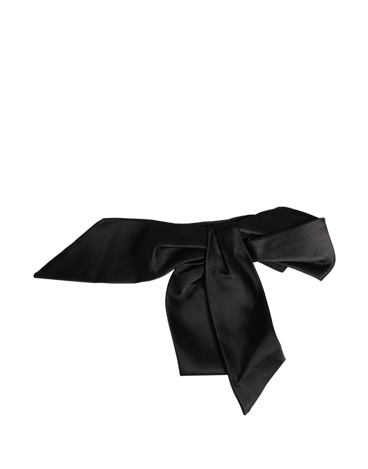 Dolce & Gabbana Black Silk Satin Sash Wide Waist Women Belt - view 4