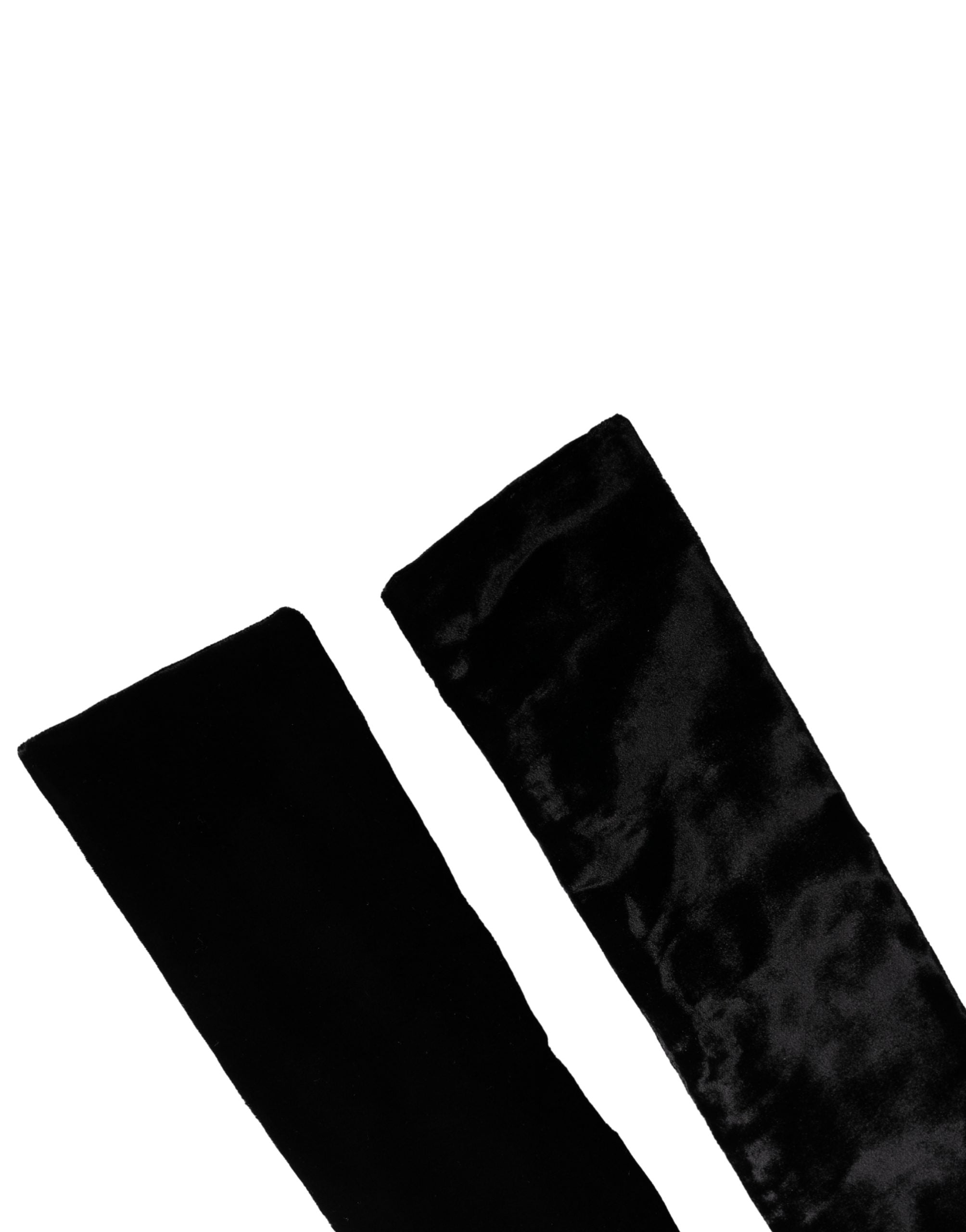 Dolce & Gabbana Black Viscose Satin Waist Women Cintura Belt - view 4