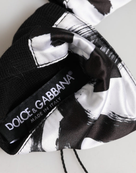 Dolce & Gabbana Black White DG Logo Silk 1 Pair Wristband - YSONA