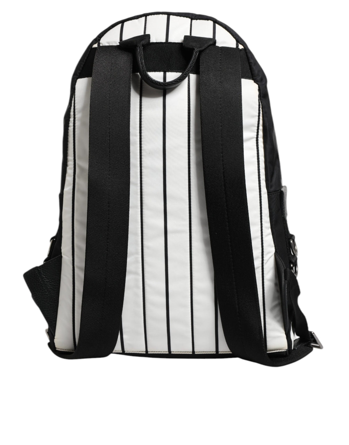 Dolce & Gabbana Black White Vulcano Royal King Print Men Backpack Bag - view 5