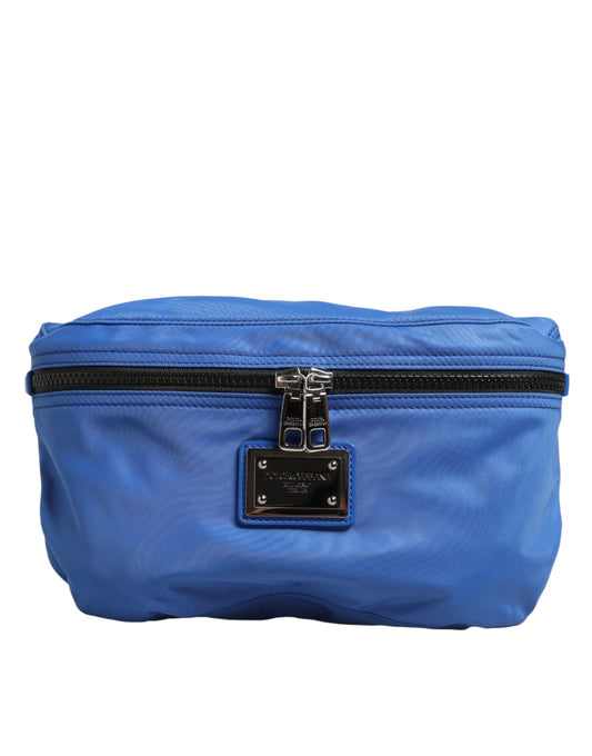 Dolce & Gabbana Blue Logo Plaque Nylon Waist Fanny Pack Men's Borse Bag - YSONA