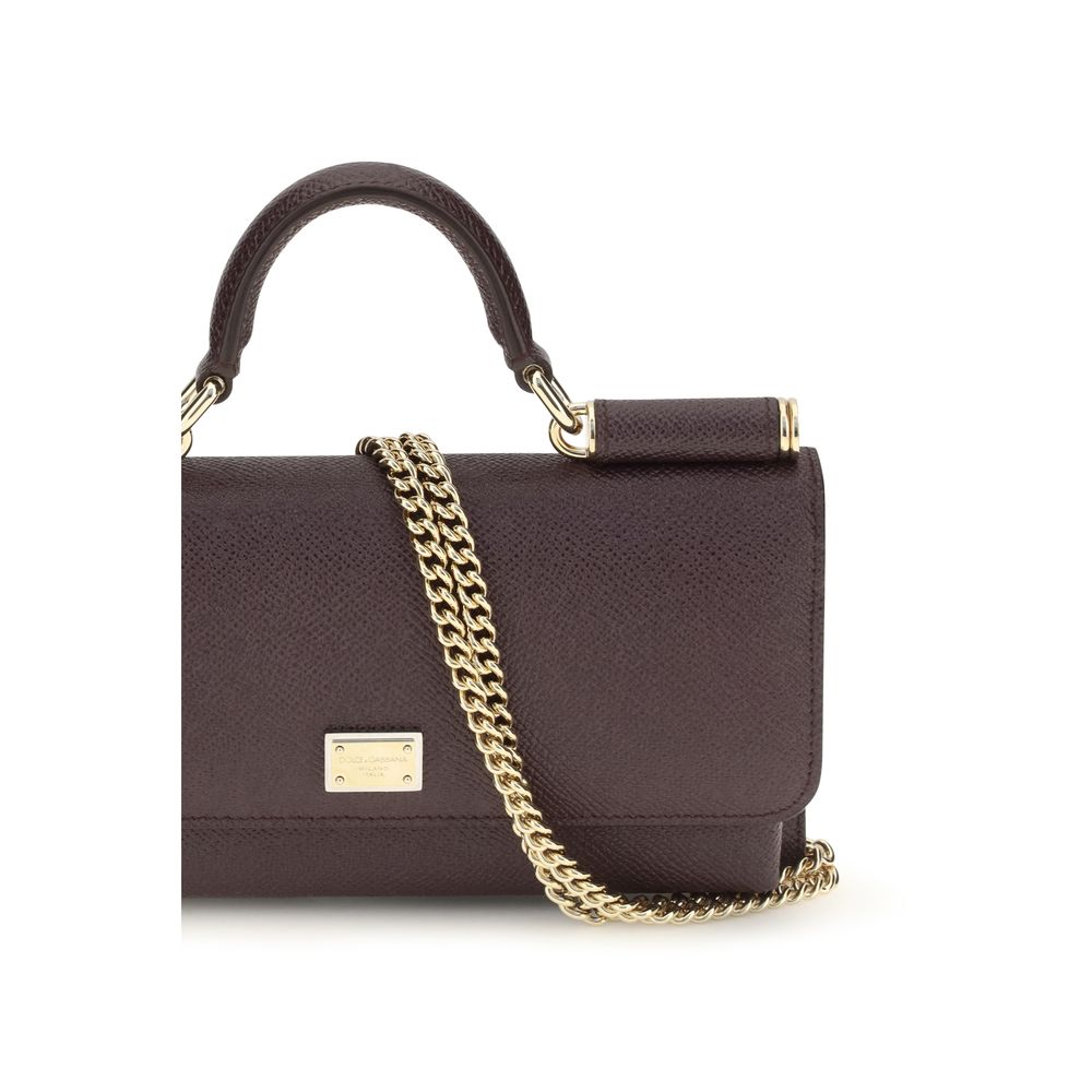 Dolce & Gabbana Brown Calf Leather Bos Taurus Shoulder Bag - view 4