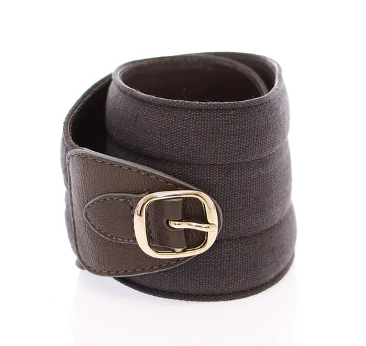 Dolce & Gabbana Brown D&G Leather Linnen Logo Belt - YSONA
