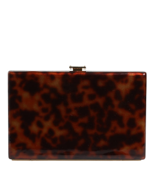 Dolce & Gabbana Brown Leather Clutch Evening Crossbody Bag - YSONA