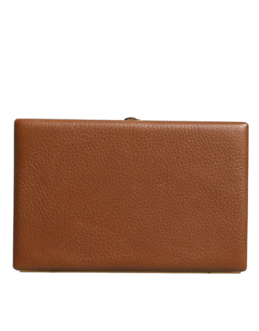 Dolce & Gabbana Brown Leather Clutch Evening Crossbody Bag - YSONA