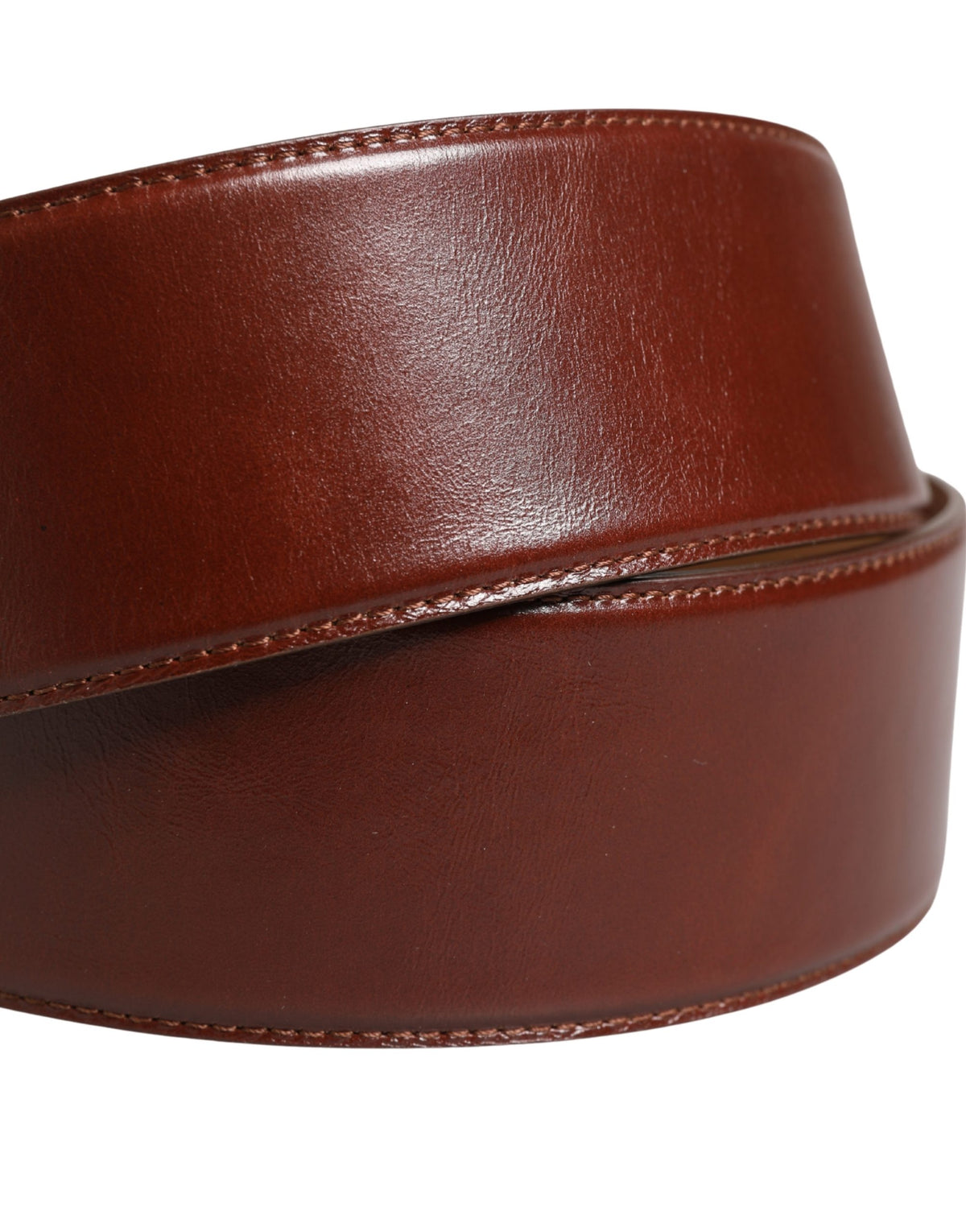 Dolce & Gabbana Brown Leather Waist Gold Metal Buckle Belt - view 5