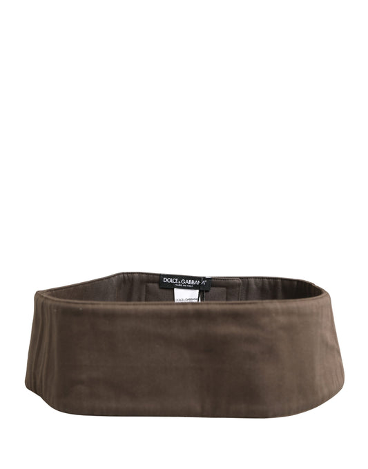 Dolce & Gabbana Brown Viscose Wide Belt Waist Cummerband Men - YSONA