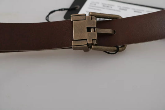 Dolce & Gabbana Cream Beige Gold Buckle Waist Leather Belt - YSONA