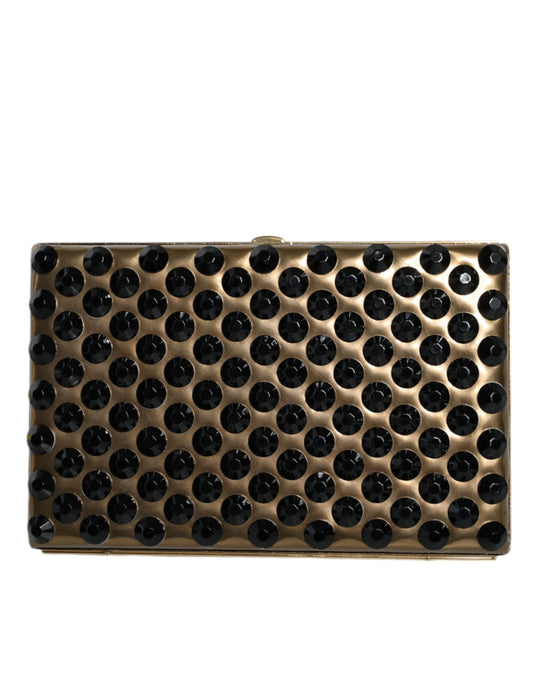 Dolce & Gabbana Gold Crystal Bifold Clutch Evening Party Women Purse Bag - YSONA