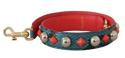 Dolce & Gabbana Green Crystals Leather Bag Shoulder Strap - YSONA