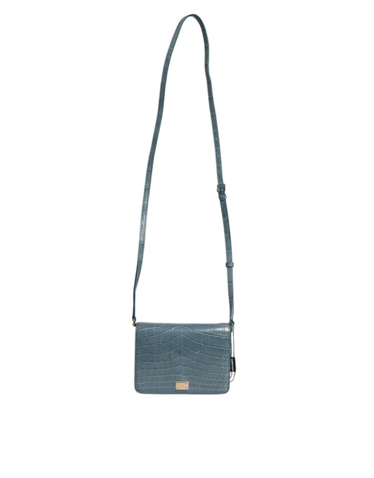 Dolce & Gabbana Green Exotic Leather DG Plaque Crossbody Mini Bag - YSONA
