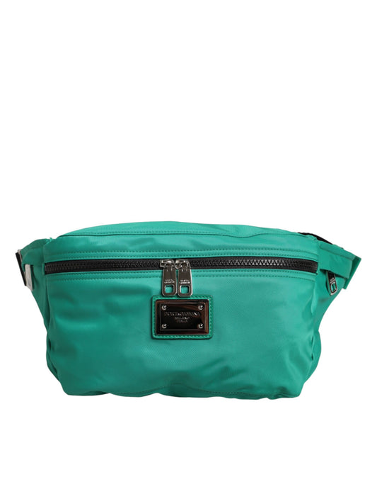 Dolce & Gabbana Green Logo Plaque Nylon Waist Fanny Pack Men's Borse Bag - YSONA