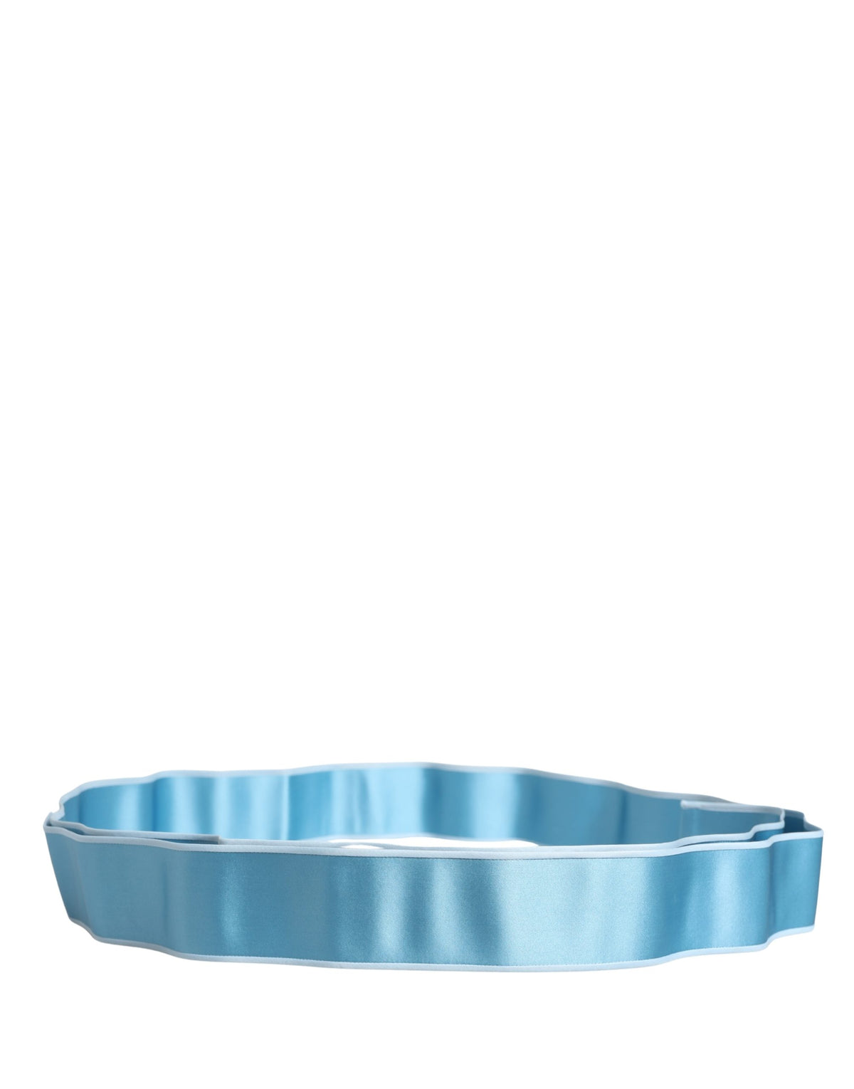 Dolce & Gabbana Light Blue Silk Satin Waist Women Cintura Belt - view 4