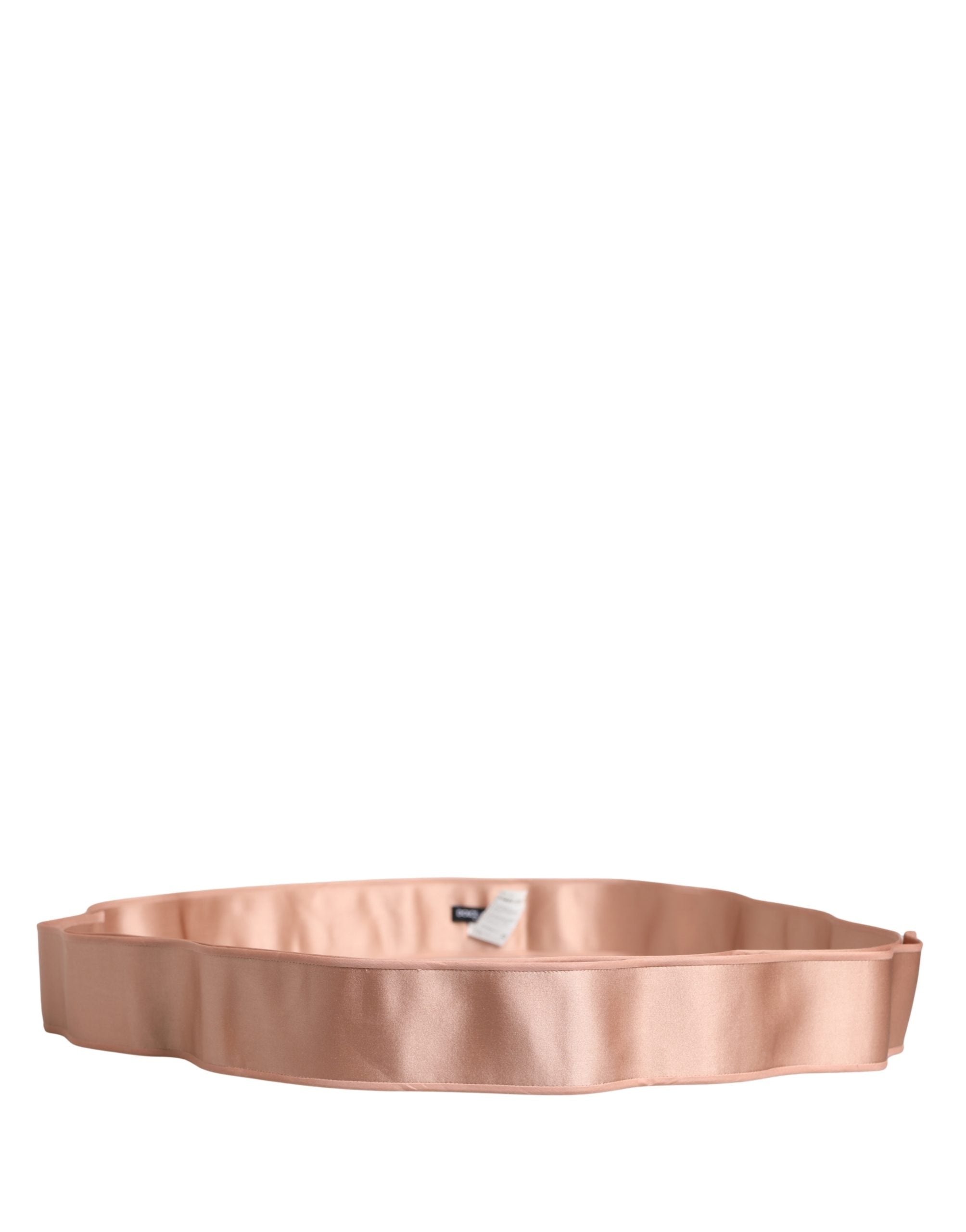 Dolce & Gabbana Light Pink Silk Satin Waist Women Cintura Belt - view 4