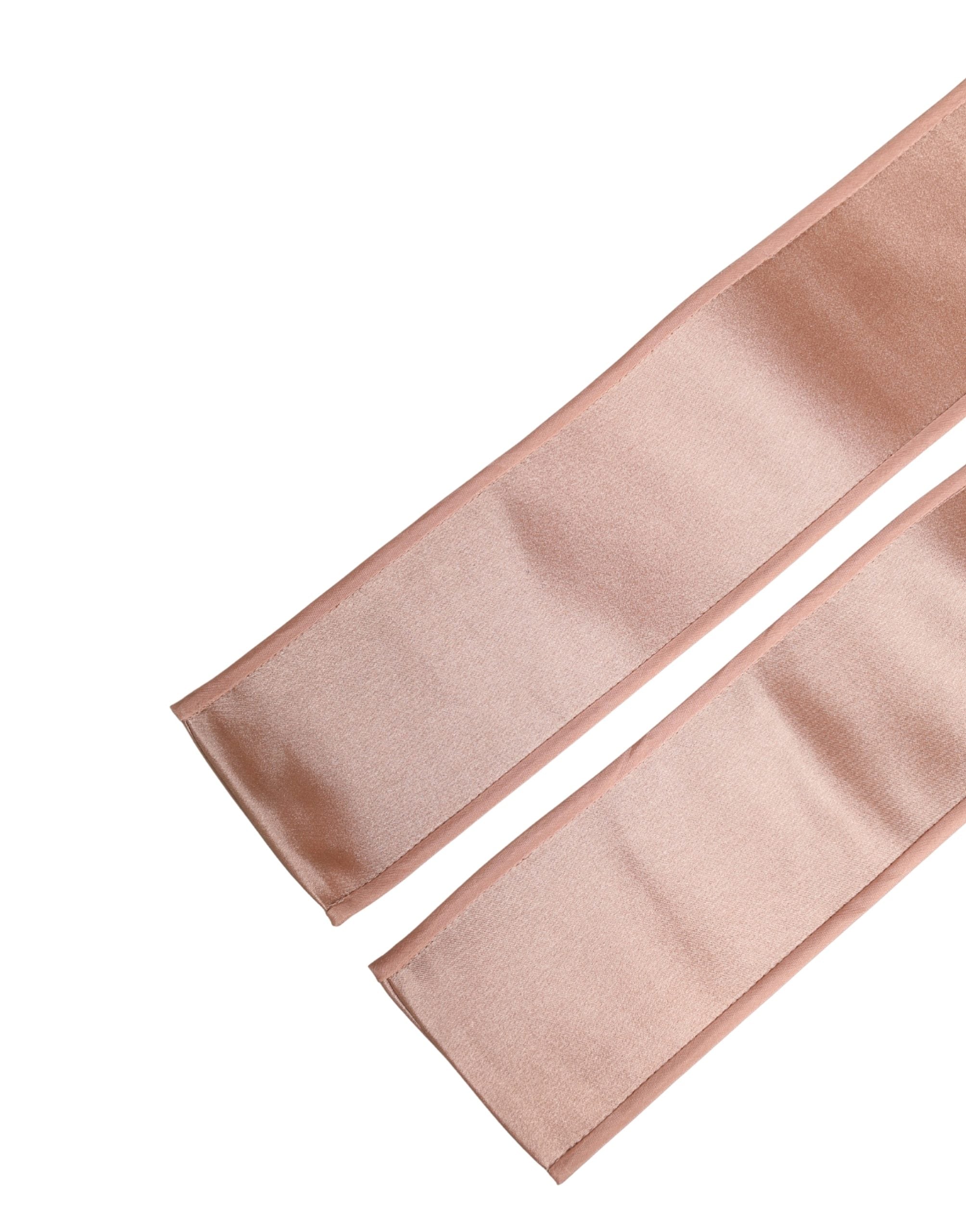 Dolce & Gabbana Light Pink Silk Satin Waist Women Cintura Belt - view 5