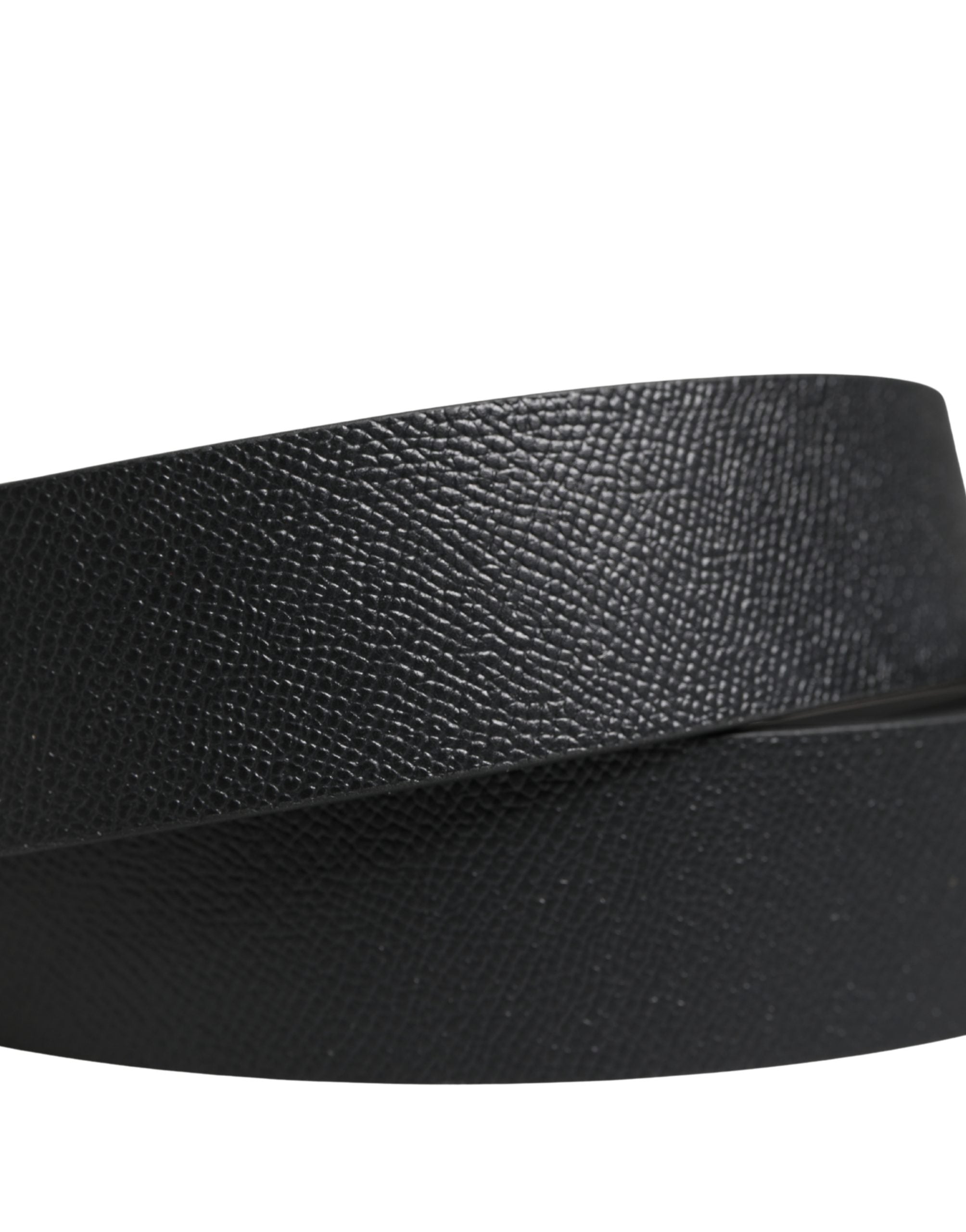Dolce & Gabbana Men Black Classic Leather Metal Buckle Belt - view 5